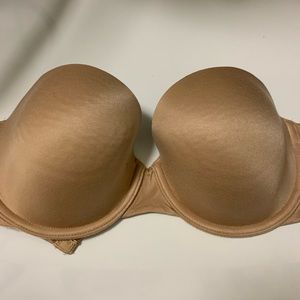 Victoria’s Secret Lined Strapless Beige 32DD